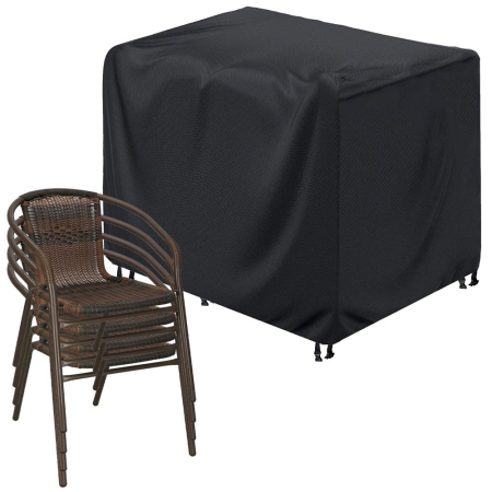 Husa mobilier gradina, impermeabila, cu protectie UV, 70x70x125cm, negru [1]