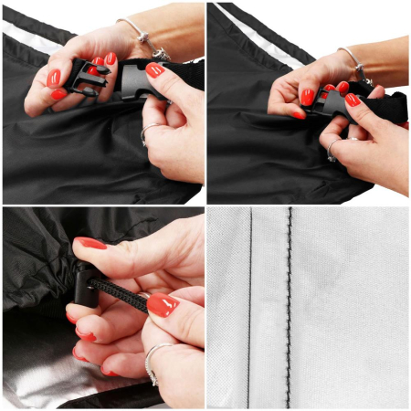 Husa mobilier gradina, impermeabila, cu protectie UV, 70x70x125cm, negru [2]