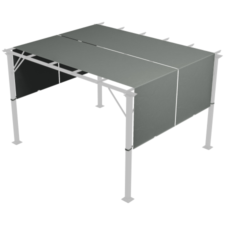 Gradina & balcon -  Husa pentru Pergola 3x3 m din Poliester cu Buzunare si Curele, 488x122 cm, Gri Carbune