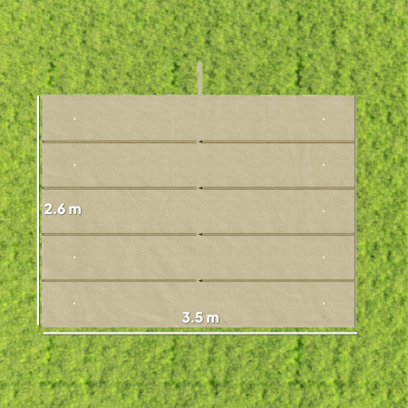  Husa pentru Pergola Gazebo 4x3 m din Poliester Respirable Bej cu 10 Orificii de Drenaj [2]