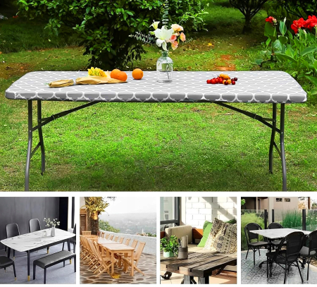 Husa pentru set mobilier gradina, 1 masa si 2 banci, impermeabila, 76x183cm, gri [6]