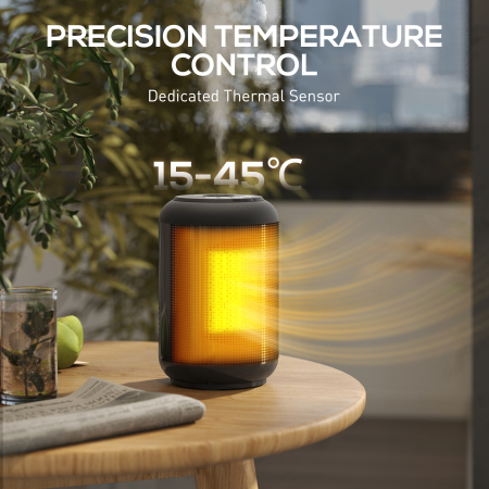  incalzitor electric cu 3 moduri si temporizator 24h, 14x14x21.5 cm, Negru [6]