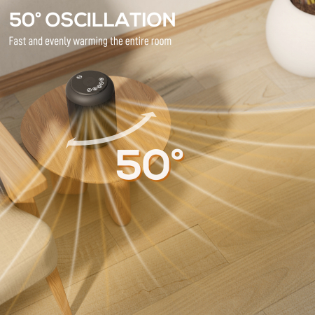  incalzitor electric cu 3 moduri si temporizator 24h, 14x14x21.5 cm, Negru [5]