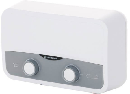 Incalzitoare instant - Incalzitor electric instant Ariston Aures Slim Flow 5.5kW, alimentare un singur punct, kit dus inclus