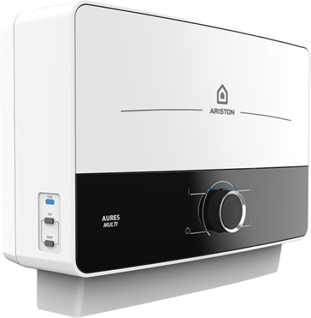 Incalzitor electric instant compact Ariston Aures M 5kW, 3 trepte de putere, rezistenta blindata din cupru [1]