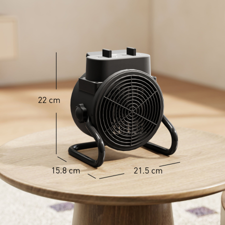  incalzitor electric reglabil cu 3 moduri, 21.5x15.8x22 cm, Negru [2]