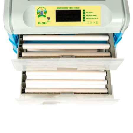 Incubator electric Micul Fermier capacitate 128 oua, 2 etaje, alimentare 220V/12V [6]