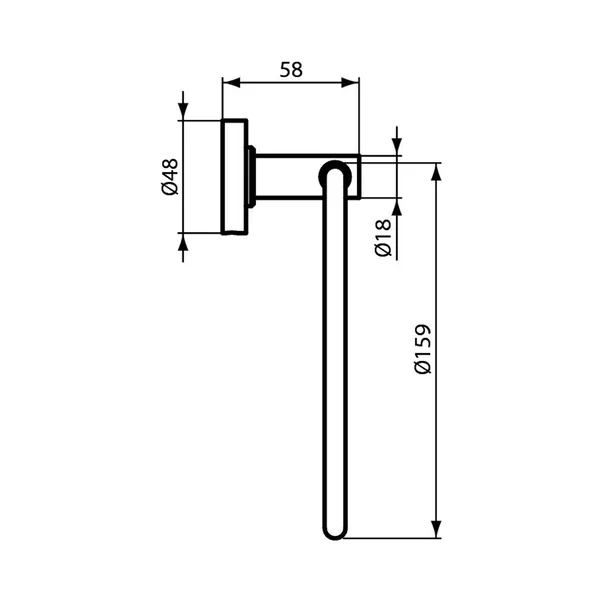 Inel portprosop negru mat Ideal Standard IOM [1]