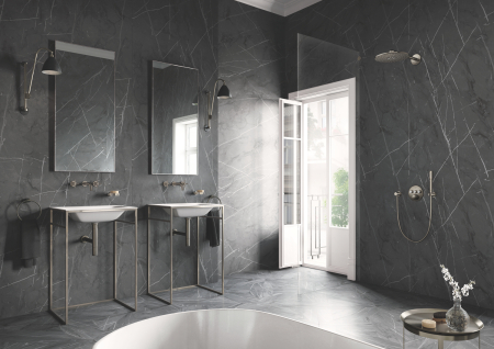 Inel prosop Grohe 40307AL3, Atrio, pe perete, 200 mm, metal, mat, grafit [2]