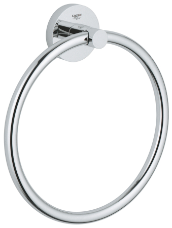 Baie - Inel prosop Grohe 40365001, Essentials, tip instalare pe perete, numar orificii instalare 2, pivotanta, crom