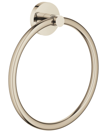 Accesorii baie - Inel prosop Grohe 40365BE1, Essentials, 180 mm, fixare ascunsa, lucios, nickel