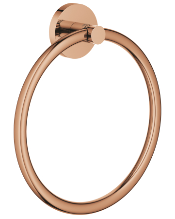 Accesorii baie - Inel prosop Grohe 40365DA1, Essentials, 180 mm, fixare ascunsa, lucios, cupru