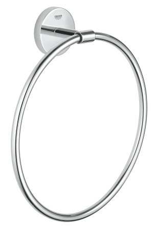 Accesorii baie - Inel prosop Grohe 40460001, 210 mm, 58 mm, 1 rafturi, 2 orificii instalare, pivotanta, pe perete, crom