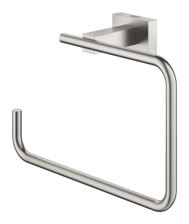 Inel prosop Grohe 40510DC1, Essentials Cube, pe perete, 200 mm, metal, mat, otel satinat [1]