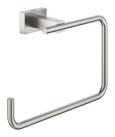 Accesorii baie - Inel prosop Grohe 40510DC1, Essentials Cube, pe perete, 200 mm, metal, mat, otel satinat