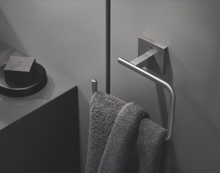 Inel prosop Grohe 40975DC0, Start Cube, pe perete, 188 mm, metal, mat, otel satinat [2]