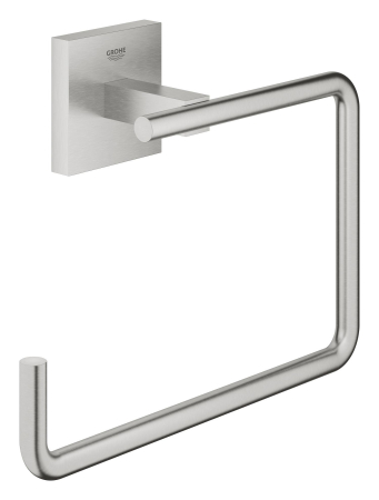 Accesorii baie - Inel prosop Grohe 40975DC0, Start Cube, pe perete, 188 mm, metal, mat, otel satinat