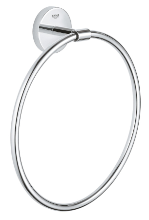Accesorii baie - Inel prosop Grohe 41167000, 200 mm, 1 rafturi, 2 orificii instalare, pivotanta, pe perete, metal, Crom