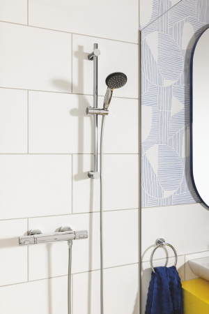 Inel prosop Grohe 41174000, 200 mm, 1 rafturi, 2 orificii instalare, pivotanta, pe perete, metal, Crom [1]