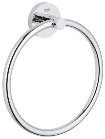 Accesorii baie - Inel prosop Grohe 41174000, 200 mm, 1 rafturi, 2 orificii instalare, pivotanta, pe perete, metal, Crom