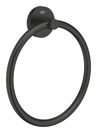 Baie - Inel prosop Grohe 411742430, Start, tip instalare pe perete, numar orificii instalare 2, pivotanta, negru