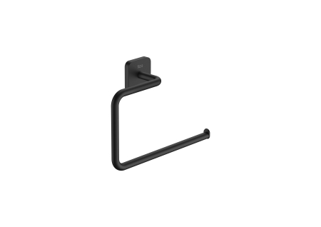 Accesorii baie - Inel prosop Roca A817886NB0, 227 mm, 157 mm, 1 rafturi, 2 orificii instalare, pe perete, metal, Negru