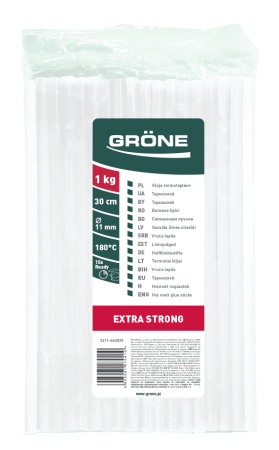 Unelte de vopsit si tencuit - Insertii termofuibile Hardy extra puternice, lungime 30 cm, Ø 11 mm, pachet de 1 kg