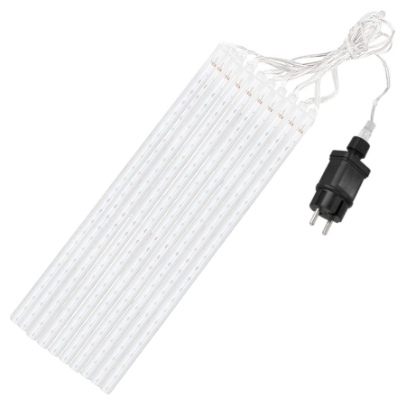 Instalatie de Craciun, 10 tuburi, 50cm, 480 LED, ploaie de meteoriti, albastru [4]