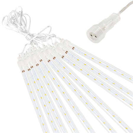 Instalatie de Craciun, 10 tuburi, 50cm, 480 LED, ploaie de meteoriti, albastru [8]