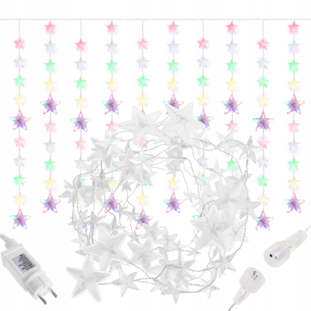 Instalatie lumina tip perdea cu 180 LED-uri, 2m, pentru interior/exterior, iluminare multicolor [1]