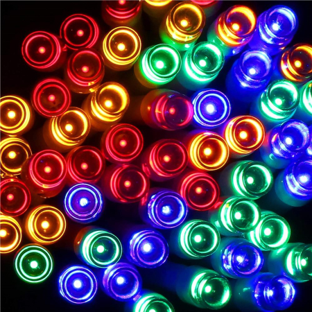 Instalatie lumini de exterior pentru gradina, 9 metri, 120 LED-uri, cu baterii, multicolor [5]