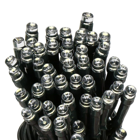 Instalatie lumini de exterior pentru gradina, 5 metri, 50 LED-uri, cu baterii, alb [6]