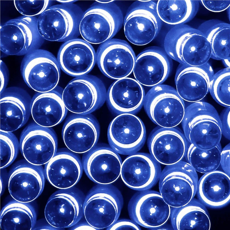 Instalatie lumini de exterior pentru gradina, 10 metri, 100 LED-uri, cu baterii, albastru [3]