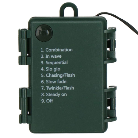 Instalatie lumini de exterior pentru gradina, 10 metri, 100 LED-uri, cu baterii, albastru [11]