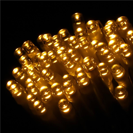 Instalatie lumini de exterior pentru gradina, 5 metri, 50 LED-uri, cu baterii, galben [3]