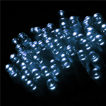 Instalatie lumini de exterior pentru gradina, 9 metri, 120 LED-uri, cu baterii, alb [5]