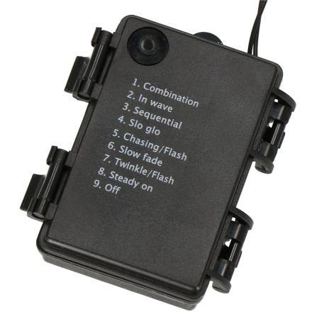 Instalatie lumini de exterior pentru gradina, 9 metri, 120 LED-uri forma cristal, cu baterii, alb [2]