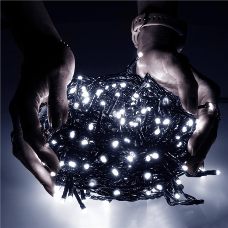 Instalatie lumini pentru bradul de Craciun, 25,5 metri, 400 LED-uri, alb [4]