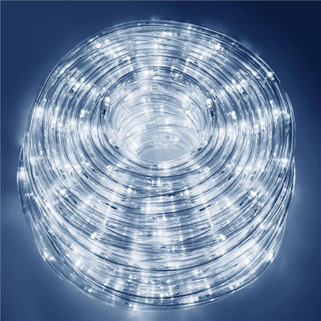 Instalatie tub furtun luminos pentru Craciun, 240 LED-uri, 10 m, pentru exterior, alb rece [1]