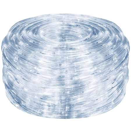 Instalatie tub furtun luminos pentru Craciun, 240 LED-uri, 10 m, pentru exterior, alb rece [8]