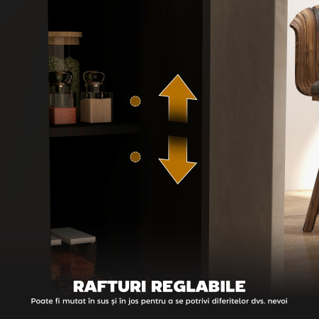  Insula Bucatarie 105×60 cm - Carucior Bar Multifunctional cu Sertar [4]