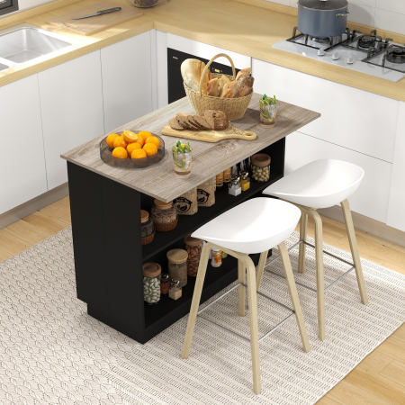  Insula Bucatarie 105×60 cm - Carucior Bar Multifunctional cu Sertar [1]