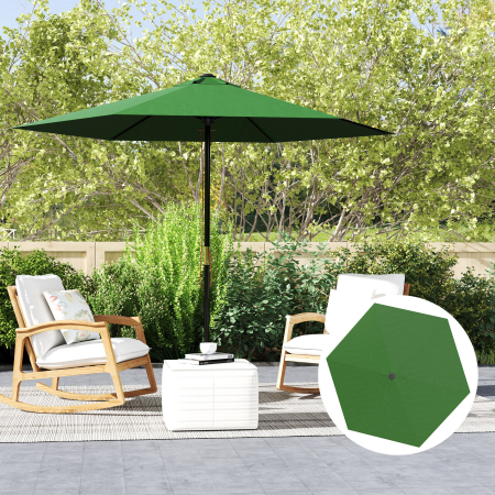 invelis de Schimb pentru Umbrela cu Orificii de Aerisire, Ø300 cm, Verde [5]