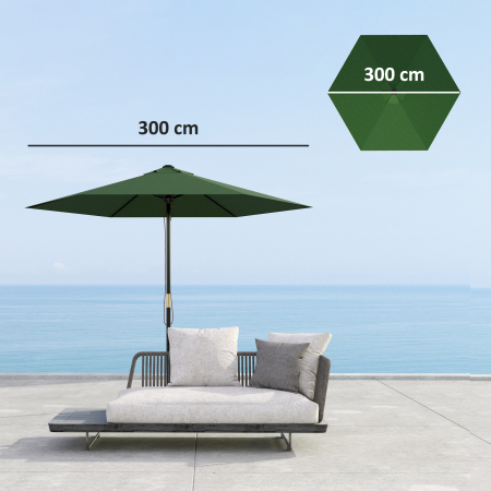  invelis de Schimb pentru Umbrela cu Orificii de Aerisire, Ø300 cm, Verde [2]