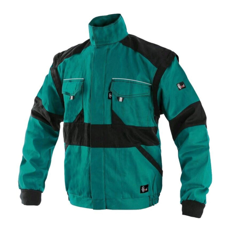 Echipamente protectia muncii - Jacheta de lucru Lux Eda, 100% Bumbac, Verde/Negru, marime 46