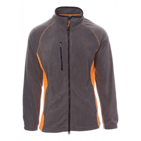 Jachete, bluze & hanorace - Jacheta fleece Payper Aspen+, Polar Fleece 100% polyester, Steel Gray/Orange, marime L