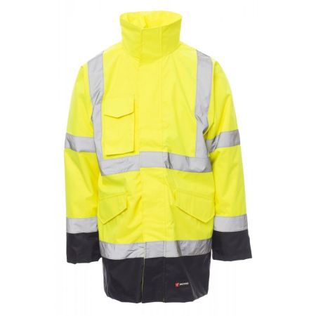 Jachete, bluze & hanorace - Jacheta HI-VIZ 4 in 1 Payper Dockyard, Oxford 300D acoperit cu poliuretan, Fluorescent Yellow, marime M