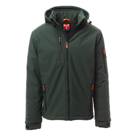 Scule & unelte - Jacheta softshell de iarna Payper Creek Pad, 70% Bumbac + 30% Poliester, Forest Green/Black, marime 3XL