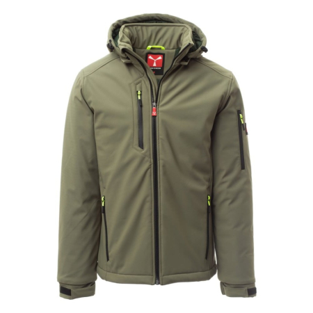 Scule & unelte - Jacheta softshell de iarna Payper Creek Pad, 70% Bumbac + 30% Poliester, Military Green/Green, marime 4XL