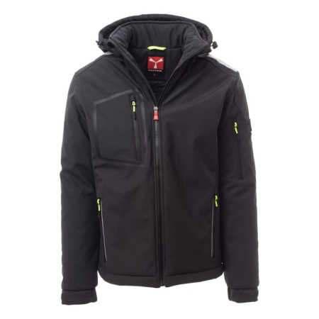 Scule & unelte - Jacheta softshell de iarna Payper Stream Pad, 100% Soft-Shell 78% nylon + 22% elastane, Anthracite/Black, marime M